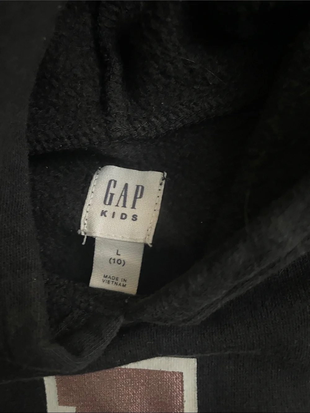 GAP Black Hoodie with Maroon Logo